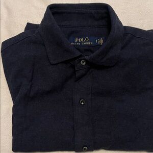 Polo by Ralph Lauren Men's Dark Blue Button Down Shirt
